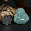 冰糯种浅绿翡翠弥勒佛挂件-红掌柜