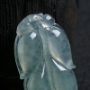 缅甸天然冰糯种淡绿翡翠挂件-红掌柜