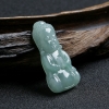 A货天然糯种浅绿翡翠宝宝佛吊坠 - 红掌柜