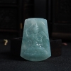 糯种浅绿翡翠文殊菩萨吊牌-红掌柜