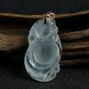 冰糯种飘花翡翠佛吊坠-红掌柜