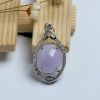 缅甸A货天然银镶糯种紫罗兰翡翠吊坠 - 红掌柜