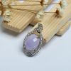 A货天然银镶糯种紫罗兰翡翠吊坠 - 红掌柜