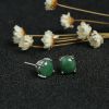 冰种满绿翡翠耳钉-红掌柜