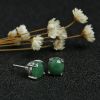 满绿翡翠耳钉-红掌柜
