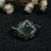 天然翠绿翡翠戒指-红掌柜