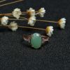 银镶冰糯种翠绿翡翠戒指-红掌柜