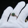 银镶冰糯种翠绿翡翠戒指-红掌柜