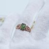 天然冰糯种翠绿翡翠戒指-红掌柜