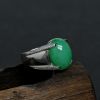 金镶钻糯种满绿翡翠男戒-红掌柜