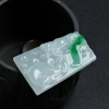 缅甸冰糯种翡翠龙牌挂件 - 红掌柜