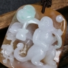 缅甸天然糯种俏色翡翠挂件 - 红掌柜