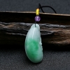 缅甸A货天然糯种飘绿翡翠福瓜吊坠 - 红掌柜