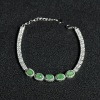 银镶冰种翠绿翡翠项链-红掌柜