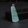 飘绿翡翠平安无事牌吊坠 - 红掌柜