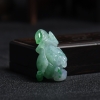 A货天然糯种春带彩一品清廉翡翠吊坠 - 红掌柜