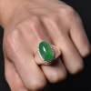 天然缅甸翡翠戒面-红掌柜