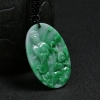 天然糯种深绿翡翠观音吊坠-红掌柜