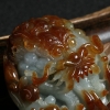 天然翡翠龙头手把件-红掌柜