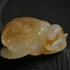 缅甸A货糯种俏色黄翡吊坠 - 红掌柜