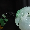 缅甸天然糯冰种浅绿翡翠吊坠-红掌柜