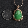 豆种阳绿翡翠弥勒佛吊坠-红掌柜