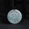缅甸天然浅绿翡翠龙牌吊坠-红掌柜