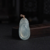 冰种浅绿翡翠福在眼前吊坠-红掌柜