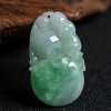 缅甸A货天然糯种飘翠翡翠吊坠 - 红掌柜