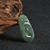 天然糯冰种油青翡翠福在眼前吊坠-红掌柜