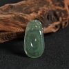 缅甸天然油青翡翠福在眼前吊坠-红掌柜