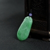豆种浅绿翡翠福瓜吊坠-红掌柜