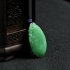 缅甸糯种翠绿翡翠福瓜吊坠-红掌柜