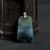 糯冰种俏色翡翠意境图吊坠-红掌柜