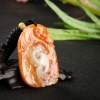 缅甸糯种红翡凤牌吊坠-红掌柜