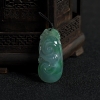 糯冰种俏色翡翠如意吊坠-红掌柜