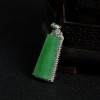 翠绿翡翠方牌吊坠-红掌柜