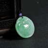 缅甸糯种浅绿翡翠如意平安吊坠-红掌柜