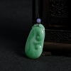 糯种翠绿翡翠如意吊坠-红掌柜