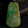 缅甸天然糯种俏色翡翠吊坠-红掌柜