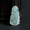 缅甸天然糯冰种翡翠观音吊坠-红掌柜