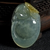 缅甸天然糯冰种俏色翡翠吊坠-红掌柜