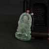 缅甸糯冰种飘花翡翠四臂观音吊坠-红掌柜