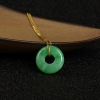 缅甸天然豆种翠绿翡翠路路通吊坠-红掌柜