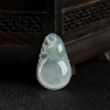 缅甸天然糯冰种飘花翡翠葫芦吊坠-红掌柜