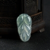 缅甸天然糯冰种浅绿翡翠金枝玉叶吊坠-红掌柜