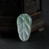 缅甸天然浅绿翡翠金枝玉叶吊坠-红掌柜