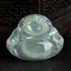 缅甸天然糯冰种浅绿翡翠吊坠-红掌柜