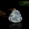缅甸天然冰种飘花翡翠弥勒佛吊坠-红掌柜