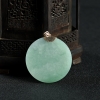 18k糯冰种浅绿翡翠无事牌吊坠-红掌柜